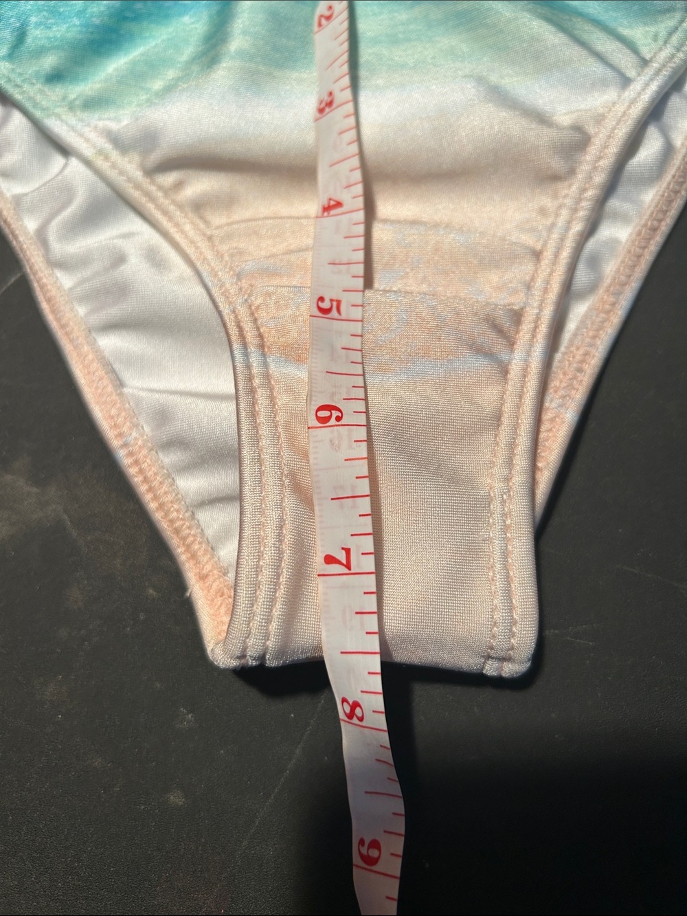 Wildfox Cloud & Beach Bandeau Bikini in Blue and Peach - Picture 6 of 8